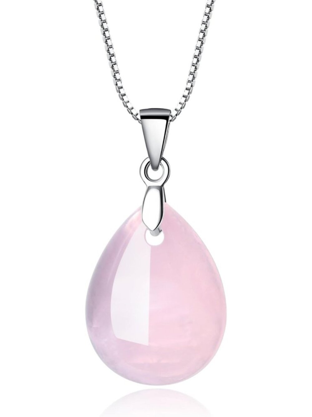 Elegant 925 Sterling Silver Teardrop Crystal Necklace & Pendant for Women